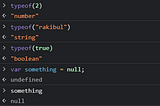 Javascript data type, handling error, ES6.