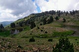 Alpine lakes on mount Mavrovouni, Greece.