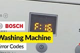 Bosch washing machine error codes