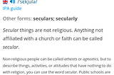 Secular ≠ Bad