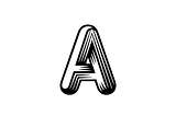 The letter a of the typeface Twista