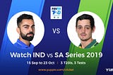 Watch India vs South Africa 2nd T20 Live Streaming