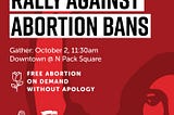 Asheville Community Organizers To Hold Rally Against Abortion Bans