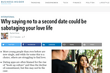 Press: Why it’s okay to not be swept off your feet on your first date, according to CEO David…