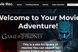My Movie Recommender Website Portfolio Project Journey