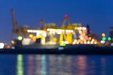 Blurred image of a seaport