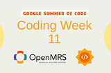 Coding week 11: GSoC 2022 with OpenMRS