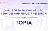 Value of Data Availability Services and Project Research — Topia