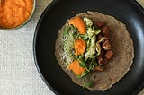 Veggie Wrap with the Carrot-Ginger-Miso Sauce