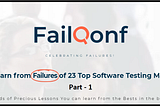 FailQonf - What celebration of failure meant for me…—Part 1