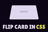 [video] Flip Card in CSS (Like Apple)