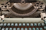 An antique typewriter
