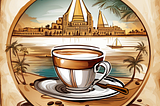 Image of coffee in digital art style.
