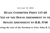 New Provisions Added to the Freedom to Vote: John R. Lewis Act