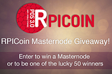 RPICoin Masternode Giveaway