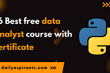 16 Best free data analyst course with certificate