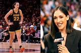 Photo of Rebecca Lobo in humor article about Albany wanting to become the capital of New York State. New York City. NCAA. Women’s Basketball. ESPN. Caitlin Clark.