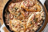 20-Minute Chicken Cutlets with Creamy Pesto Sauce
