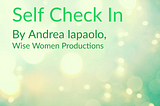 Self Check In
Andrea Iapaolo,
Wise Women Productions