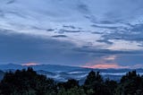 Sunset Over Mountains