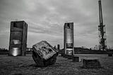 The remnants of PPG Glass in Mount Vernon, Ohio.