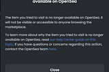 6. I’ve been banned from OpenSea, what should I do?