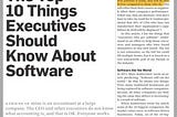What Executives Should Know about Software Analytics