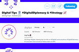 Screenshot of the Twitter, Instagram and Facebook accounts of @DigiTips