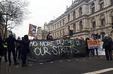 Homelessness activists shut down central London this weekend to say: #NoMoreDeathsOnOurStreets