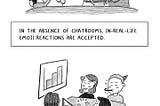 Comic: Return to in-person meetings, a rehabilitation guide