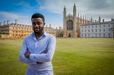 David standing outside King’s College