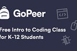 Free Intro to Coding Class with GoPeer