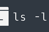 Explanation of typing ‘ls -l’ in the shell