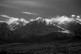 Sierra Nevada winter storm, the Owens Valley, California.