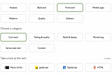 Screenshot of the JLP Endorsed Tech Finder tool, which allows users to navigate a tree of technologies and find out about each one.