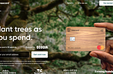 Plant trees as you spend with Treecard homepage