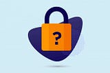 Orange padlock on a purple and blue background