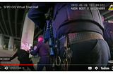 Body-camera image of police shooting below Interstate 280 presented at May 27 town hall