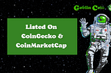 Goblin Coin symbol & astronaut indicating the coin being listed to the public