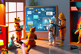 AI-generated cover image depicting group of cats in spacesuits working together in front of a board