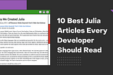 The 10 Best Julia Resources All Programmers Should Read