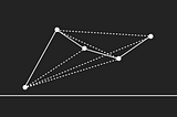 An illustration showing mapped points connected on a graph suggesting direction