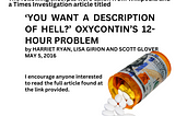 A Letter to Purdue Pharmaceutical Company-"How the Sackler Family Greed Stole 10 Years of My Life"