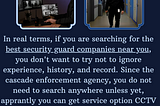 Why People Search For Best Security Guard Companies Near Me?