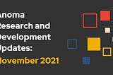 Anoma Research & Development Update: November 2021