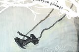Cover art of Silversun Pickups’ debut EP, Pikul. The cover art is a grayscale image of a long haired person swinging.