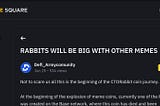 Binance Highlights Rabbit (Based Rabbit) Meme Coin: The New Contender in the Crypto Arena