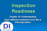 Understanding basic difference between Form 483 & Warning Letters