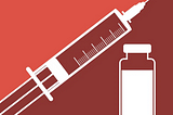Illustration of a syringe and medicine bottle