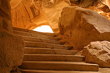 Stairway inside the caves of Beit Guvrin National Park, Israel